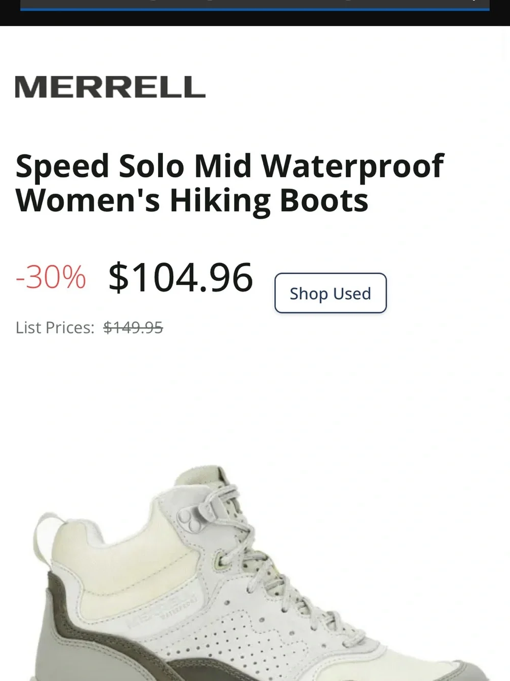 Merrell durable water